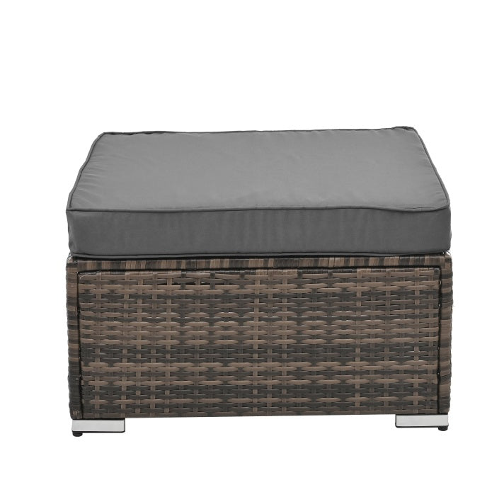 4-Piece PE Wicker Patio Furniture Set with Tempered Glass Coffee Table – Outdoor Conversation Set