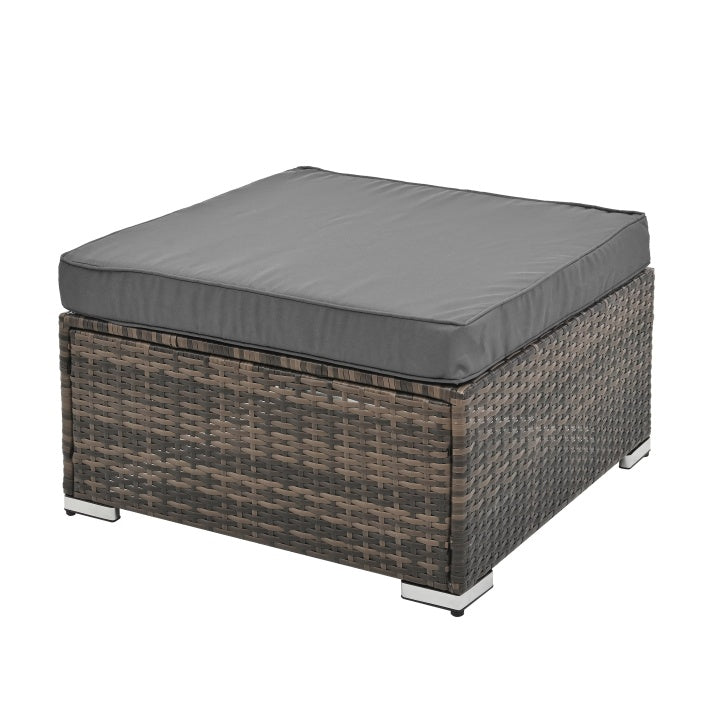 4-Piece PE Wicker Patio Furniture Set with Tempered Glass Coffee Table – Outdoor Conversation Set